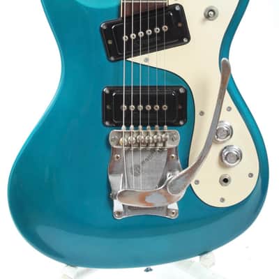 1990s Mosrite The Ventures MK1 Short Scale blue metallic image 2