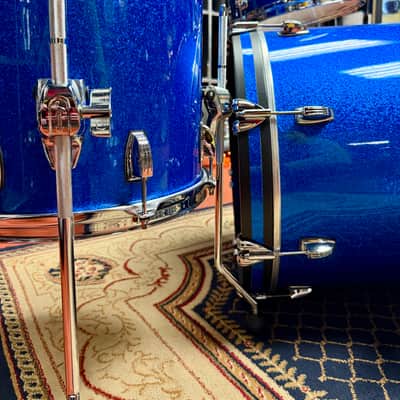 Ludwig Classic Maple Downbeat Outfit 8x12 / 14x14 / 14x20" Drum Set- Blue Sparkle image 11