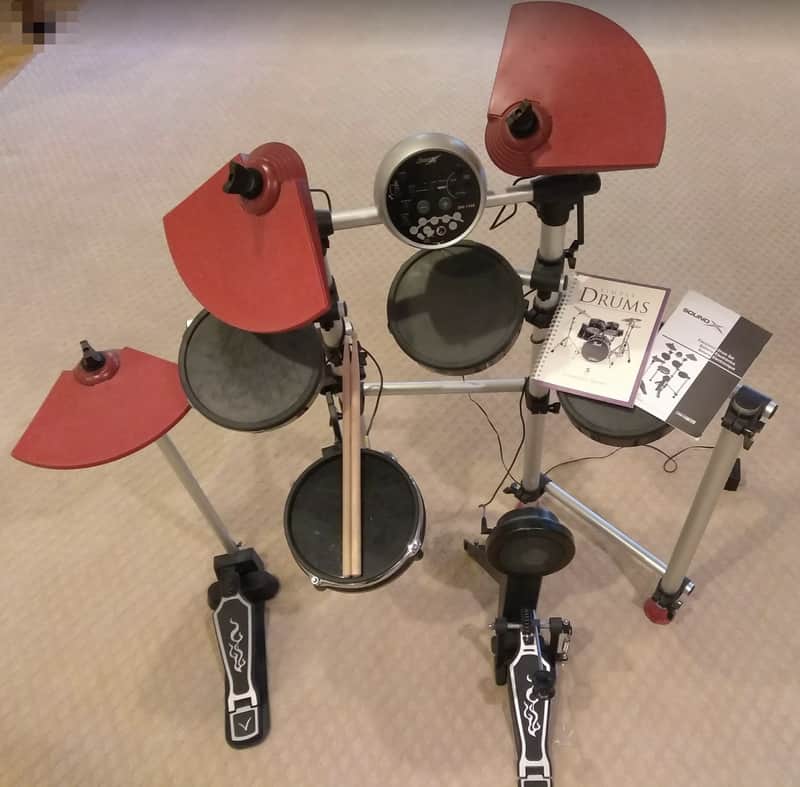 SoundX SMI-1458 Electronic Drums  Black image 1