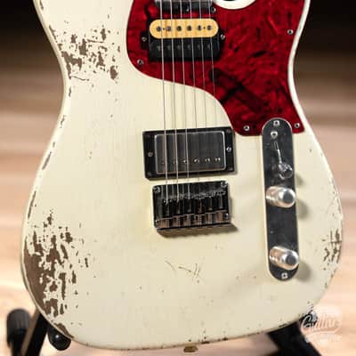 Shabat Lion Special Alder Humbucker Guitar w/ Ebony & Reverse Headstock – Cream image 3