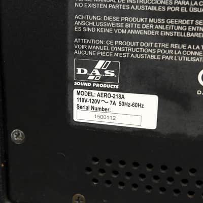 D.A.S. Aero 218A Line Array Series Subwoofer CG01QHW *ASK FOR SHIPPING* image 14