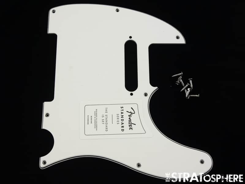 Fender Standard Telecaster Tele PICKGUARD, Part 3 Ply White! image 1