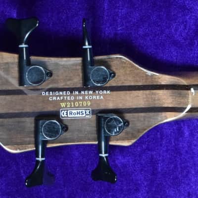 Spector NS Dimension 4-String, Super Faded Black Gloss Over Poplar Burl / Wenge image 4