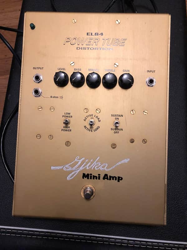 Bob Gjika Mini Amp 5W Power Tube Overdrive Pedal EL84 w/ manual - fat tweed champ style distortion image 1
