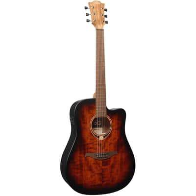 Lag T70DCE-B&B Tramontane 70 Dreadnought Cutaway Solid Sitka Spruce Top Okoume Neck 6-String Acoustic-Electric Guitar image 1