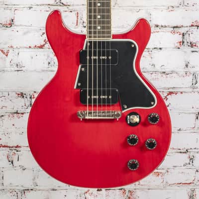 Epiphone - Les Paul Special Double Cut Electric Guitar - Cherry Red - w/ Premium Gigbag image 1