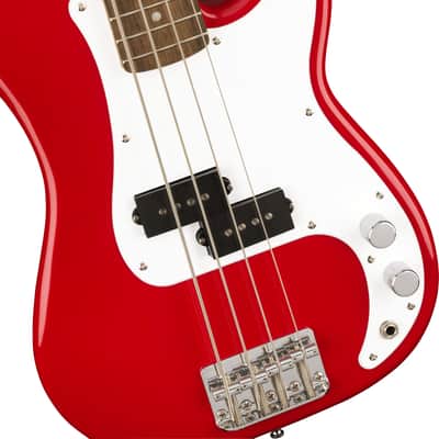 Squier Mini Precision Bass®, Laurel Fingerboard, White Pickguard, Dakota Red image 1