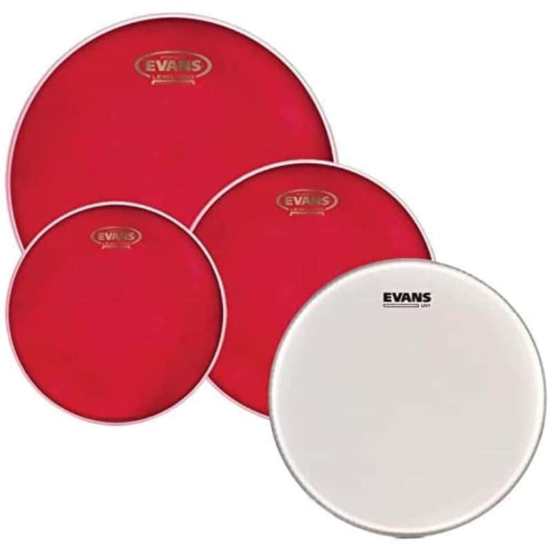 2025 Unbranded Drum Heads - Hydraulic Red Standard Pack (12, 1...