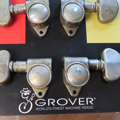 aged GROVER nickel Rotomatic tuners RELIC 4 Les Paul 335 SG 102-18N 18:1 image 8