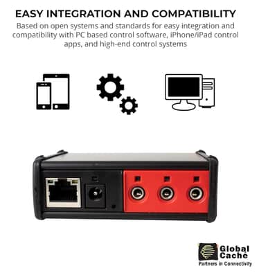 Global Caché iTach IP2CC-P Contact Closure & IP2IR IR TCP/IP Converters Bundle with PoE – Ethernet Control for Relay and Infrared Devices plus Polishing Cloth image 5