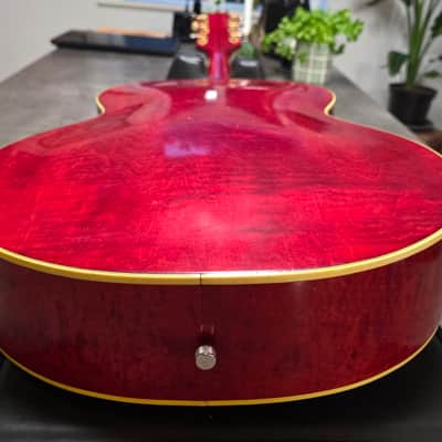 1954 Gretsch 6022 Rancher Jumbo Flat Top Western Orange Early 50s American Vintage 1950's USA G6022 Original Case G Brand Steer Logo Piezo Acoustic-Electric Guitar Spruce Maple Body Country Western Inlays Brazilian Rosewood image 23