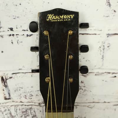 Vintage 1937 Harmony Parlor Acoustic Guitar W/ Nick Manoloff Guitar Books image 4