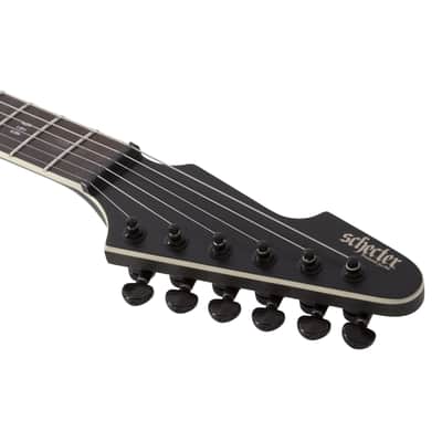Schecter E-1 SLS Evil Twin Guitar w/ Fishman Fluence Pickups - Satin Black image 12