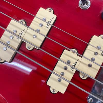 B.C. Rich Mockingbird Bass Platinum Series 1998 - Red image 3