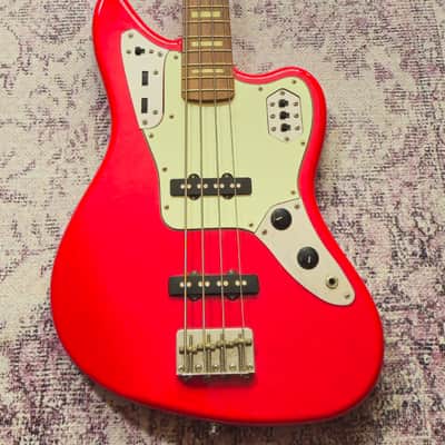 Fender Jaguar Bass Guitar. Crafted In Japan 2006 Red image 5