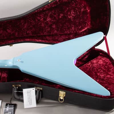 2023 Gibson Custom Shop Limited Run 70s Flying V VOS Maui Blue OHSC COA image 7