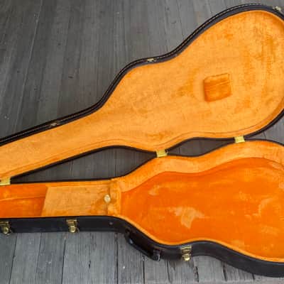 1960s Gibson ES-330 Case , Black w. Yellow Lining image 6