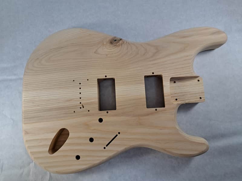Unfinished Ash HxH Hardtail guitar body - fits Fender Strat Stratocaster necks J2421 image 1