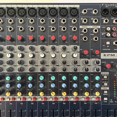 Soundcraft EPM-8 Multi-Format 8-Channel Mixer 2010s - Blue image 4