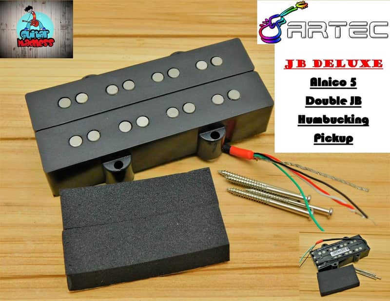Artec Alnico JB Twin Pickup for 4-string Fender Jazz J Bass® Humbucker 4 wire image 1