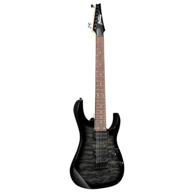 Ibanez GRG7221QATKS Gio Series 7 String Electric Guitar (Quilted Maple Black) image 3