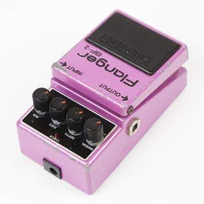 *RARE* (tested) 1980 Vintage Made In Japan Boss BF-2 Flanger Earliest 1st Version Original BBD Bucket Brigade MN3207 Chip & MN3102 Clock Driver & Silver Screw MIJ Black Label Purple in Orig. Box w/ Manual. image 8