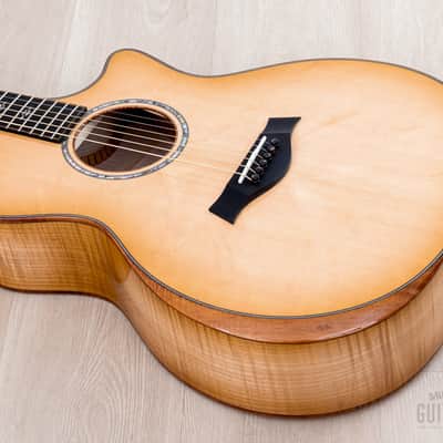 2023 Taylor Custom Grand Auditorium Acoustic Electric Guitar w/ Bearclaw Spruce, Flame Maple & Flame Koa Armrest image 11