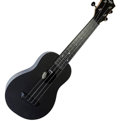 Flight TUS35 Black Travel Soprano Ukulele New - plastic and a laminate linden top - black image 8