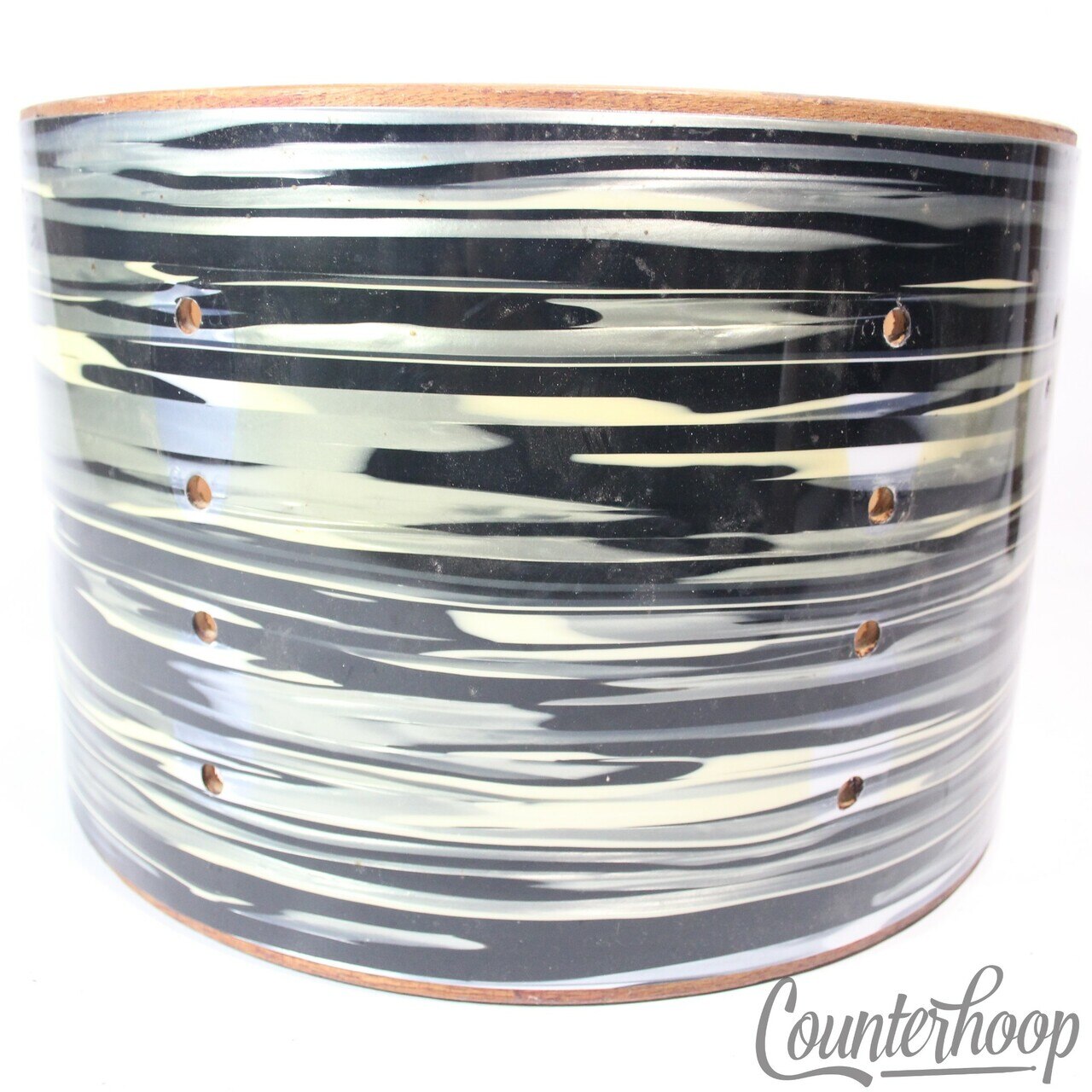 Slingerland 8x12" Tom Drum Shell 3Ply Blue Oyster Pearl Wrap May 66 Vintage 60s — main photograph