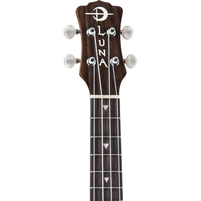Luna Tattoo UKE TTN MAH Tenor Ukulele with Gig Bag Mahogany Satin Natural Luna  UKE TTN MAH  2012 - NATURAL FINISH image 4