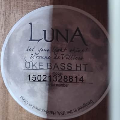 Luna High Tide Spruce Top Acoustic Bass Ukulele Satin Sunburst Finish - B stock image 5