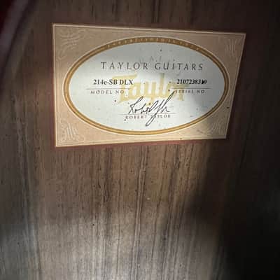 Used Taylor 214e-SB DLX Grand Auditorium Acoustic Electric Guitar Tobacco Sunburst with Case 2018 image 11