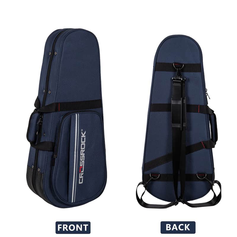 Crossrock Mandolin Foam Case for A & F Style | Lightweight Blue Gig Bag with Plush Interior & Storage (CRP300MAFBL) image 1