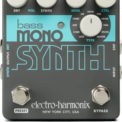Electro-Harmonix Bass Mono Synth Effects Pedal image 1