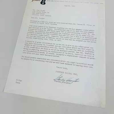 Fender JBL F-Series Dealer Pack- Super Rare! 1966 image 6
