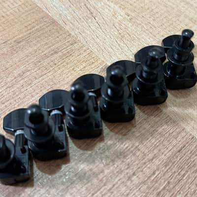 Original Ibanez BLACK 6 SIX in Line Screwless Tuning Pegs Right Hand Bild 2