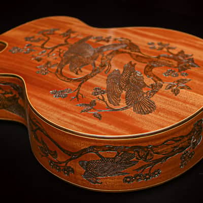 Blueberry Handmade  Acoustic Guitar with a combination Cedar, Rosewood and Alaskan Spruce Top and Mahogany Back and Sides Buit to Order in 90 Days image 7