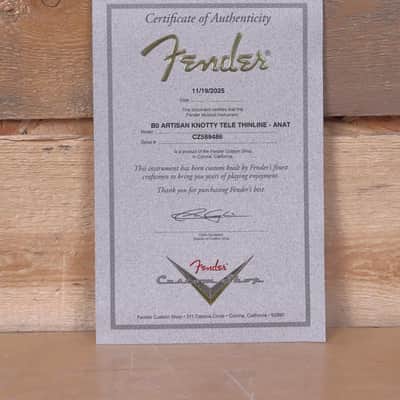 Fender Artisan Knotty Pine Telecaster Thinline Aged Natural w/ Case image 9