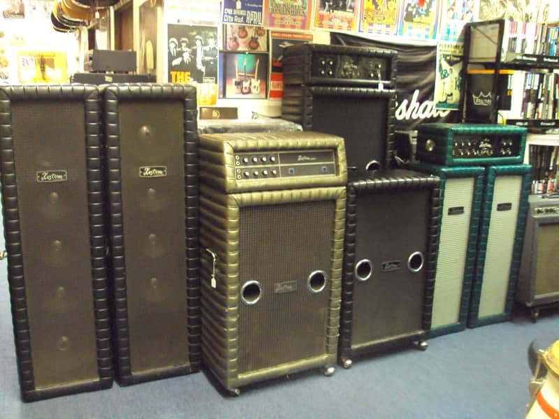 ONE PAIR KUSTOM VINTAGE 302 PA SPEAKER CABINETS TUCK AND ROLL! image 1
