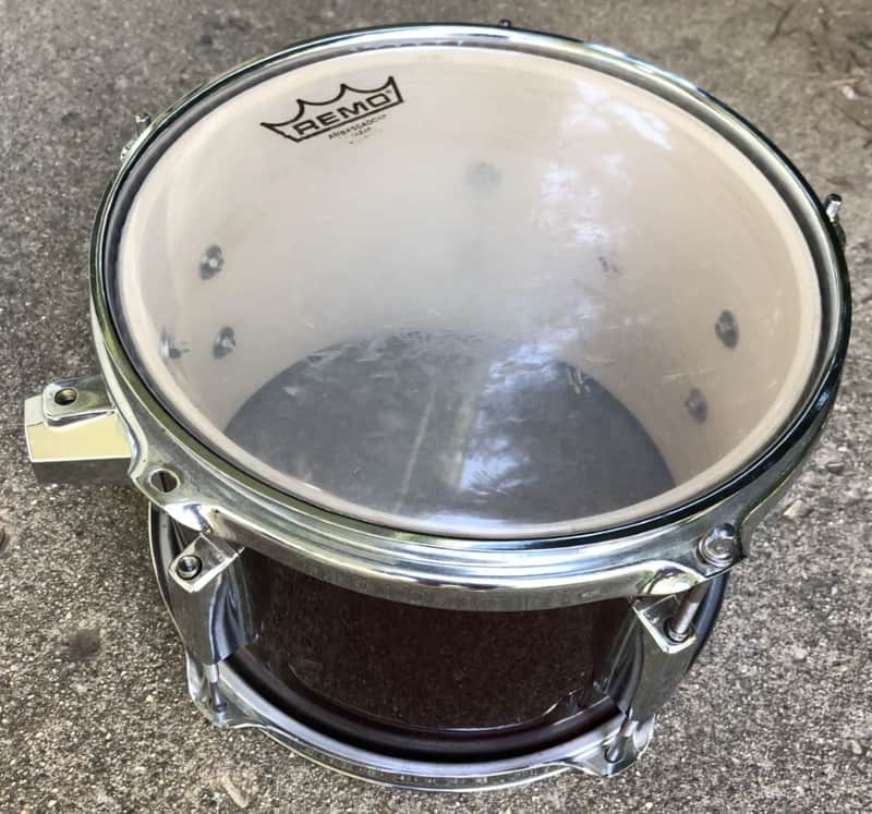 Unbranded 11" X 8" 6 Lug Rack Tom Drum With Remo Ambassador Head - Wine Color image 1