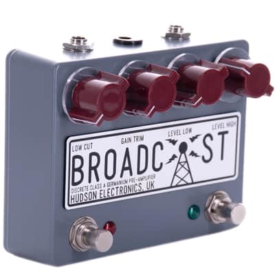 Hudson Electronics Broadcast Dual Foot Switch Class-A Germanium Pre-Amplifier Effect Pedal image 3