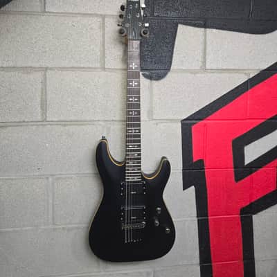 Schecter Demon-6 2014 - 2017 - Aged Black Satin with Hard Case image 1