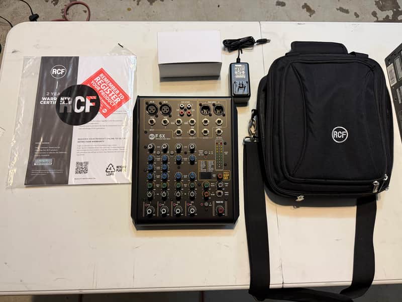 RCF F6X 6-Channel Multi-FX Analog PA Live Sound Mixing Console with Case image 1
