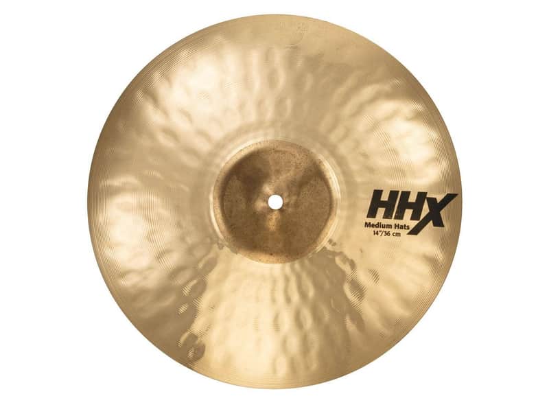 Sabian HHX Medium Hi-Hat Cymbals - Brilliant 14" image 1