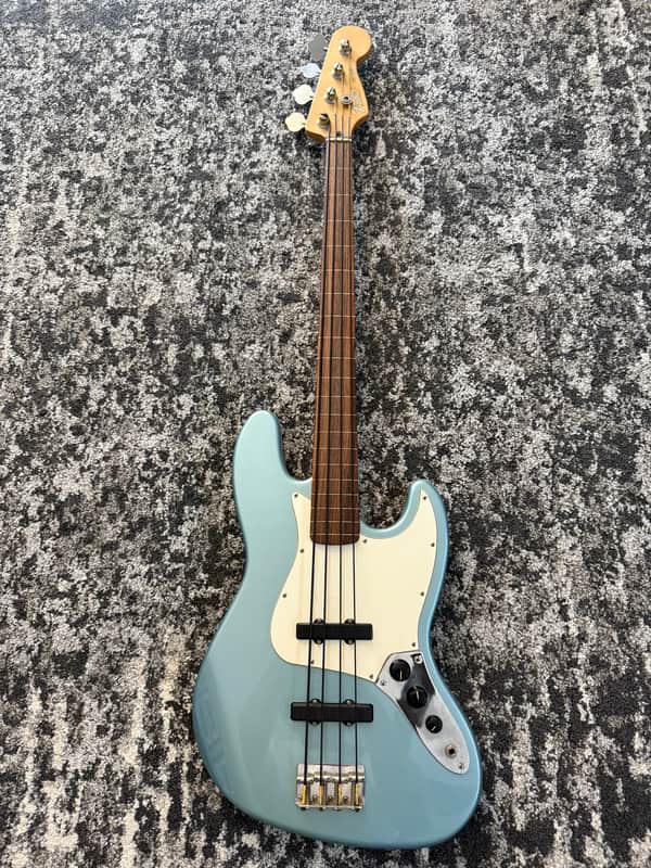 Fender Standard Jazz Bass 2002 MIM Agave Blue Rosewood FB 4-String Bass Guitar image 1