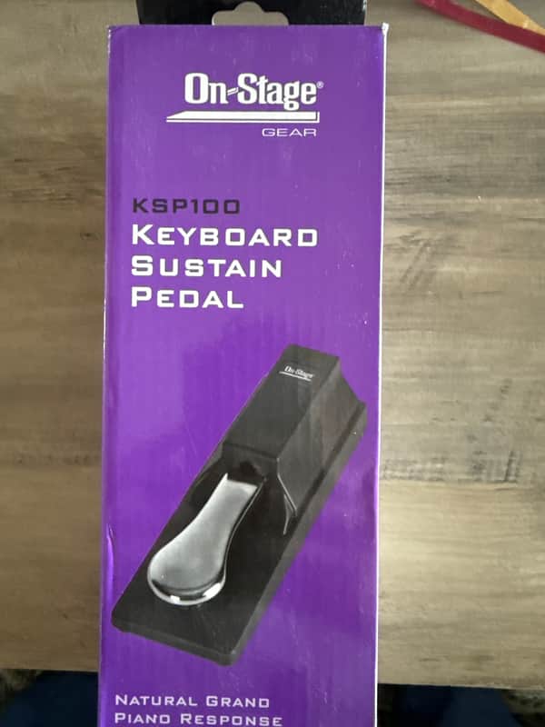 On-Stage KSP100 Universal Keyboard Sustain Pedal 2010s - Black/Chrome image 1