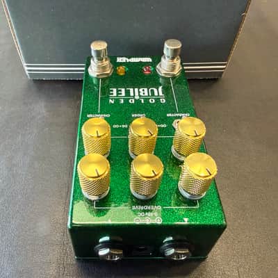Wampler Golden Jubilee Overdrive Distortion Pedal  - British + American tones- Evergreen Emerald Sparkle- New! image 7