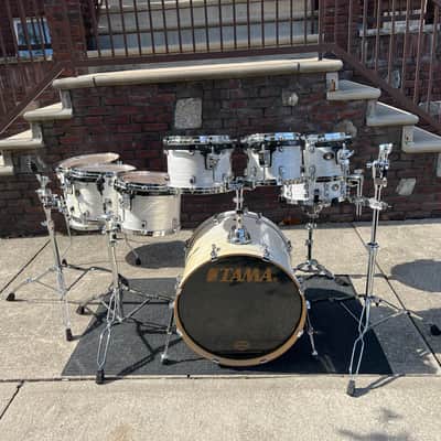 Tama Starclassic Birch 2000s 8 Pieces - White Silk image 1