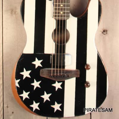 Fender Acoustasonic Standard Telecaster  Custom Black Flag Tribute image 2