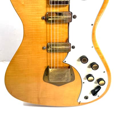 Kay electric guitar with gold hardware and flame maple body K300 K-300 speed bump 1955 - Tiger maple image 7